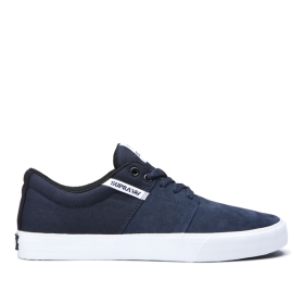 Supra STACKS II VULC Lave Sneakers Dame Marineblå/Hvite/Hvite | NO-91941